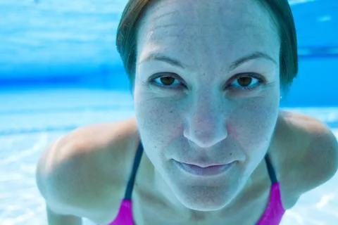 Underwater in pool Foto stock