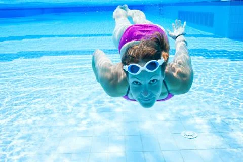Underwater in pool Foto stock