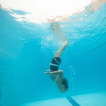 Underwater in a pool Foto stock