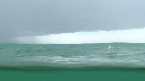 Underwater Rain Stock Footage 490800