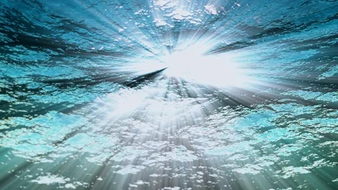 Underwater with Ray of Light loopable 4K 3840 2160 스톡 동영상 84956613