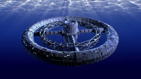 Underwater research laboratory Stock Footage 90454731