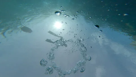 Underwater Ring Bubble Stock Footage 287044825