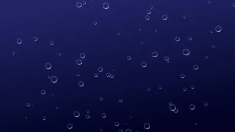 Underwater Rising Bubbles Animation, Air Bubbles Floating Up in Deep Ocean 스톡 동영상 314754676