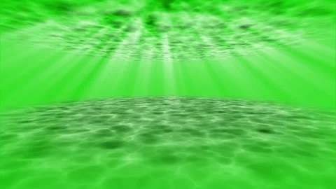 Underwater River View with Sunrays on Green Screen, Realistic Sunlight Beams Vídeos de archivo 334668849