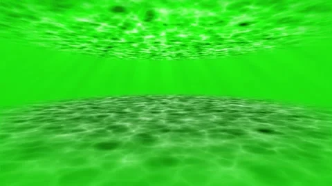 Underwater River View with Sunrays on Green Screen, Realistic Sunlight Beams Vídeos de archivo 334668926