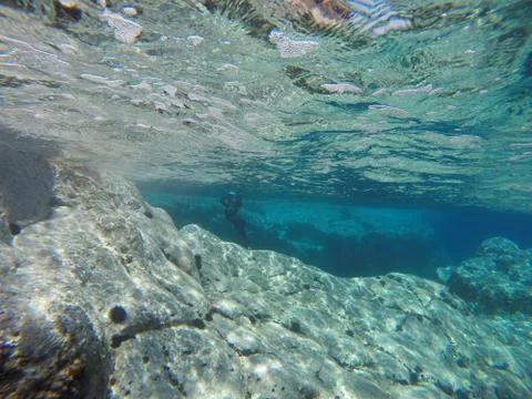 Underwater rocks Stock Photos