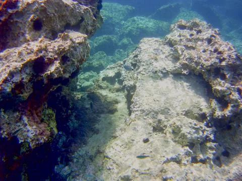 Underwater rocks Foto stock