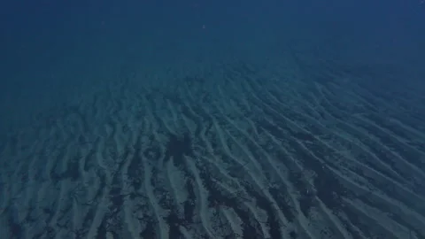 Underwater Sand Ripples &amp; Dramatic Coastal Sunset Over Mediterranean Sea Видео 334503342