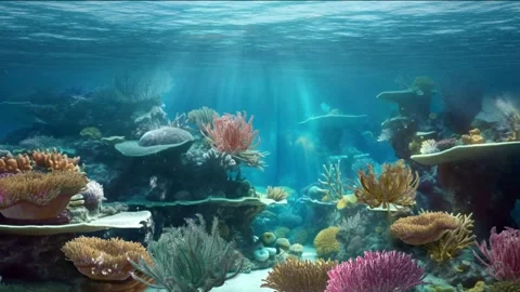 Underwater scene, 4k, loopable, Stock Footage 283826199