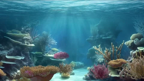 Underwater scene, 4k loopable Stock Footage 283835969