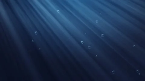 Underwater scene - bubbles and light rays Stock Footage 59704238