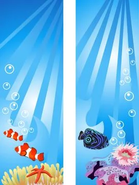 Underwater scene Stock Illustration