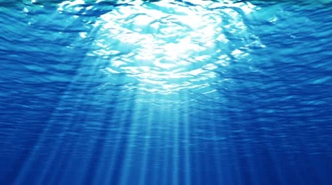 Underwater scene with light beams Stock Footage 8849783