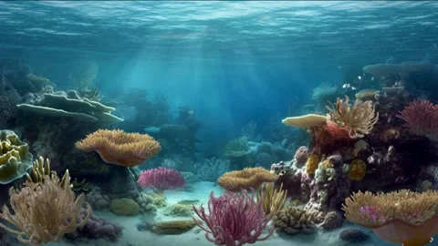 Underwater scene, loopable, 4K Stock Footage 283768403