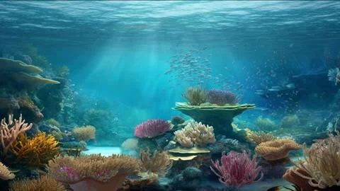Underwater scene, loopable, 4K Stock Footage 283812558