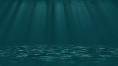 Underwater scene with rays motion video Stock Footage 318614091