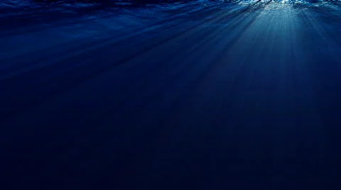 Underwater scene with sunrays (Loop) Video stock 527713