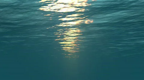 Underwater scene with sunrays shining through  Stock Footage 865225