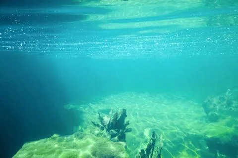 Underwater scenery translucent blue green underwater scenery Copyright: xZ... Stock Photos