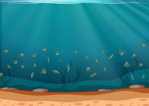 Underwater Science Theme Illustration Stock Illustration