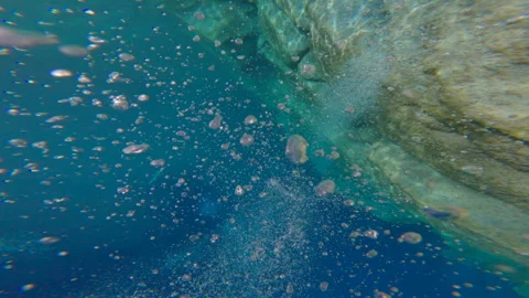 Underwater Scuba Bubbles Stock Footage 287044150