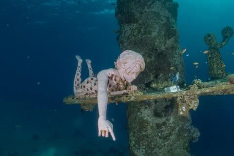 Underwater sculpture Stock Photos