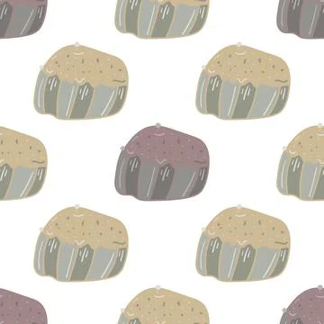 Underwater seamless shell vector pattern with a calming aesthetic. Stock Illustration