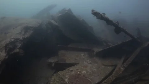 Underwater ship wreck 1 Stock Footage 77737100