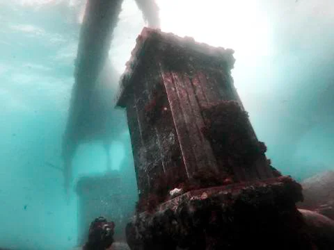Underwater shipwrecks Stock Photos