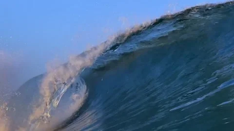 Underwater shot of ocean wave. Stock Footage 296214198