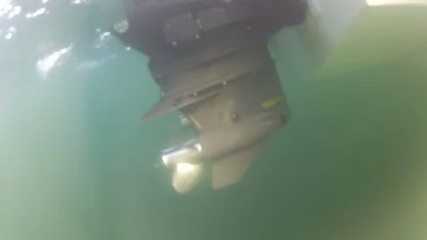 Underwater shot of a propeller Stock Footage 72116702