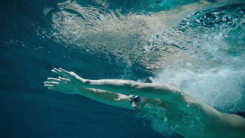 Underwater shot of a swimmer Stock Footage 283138176