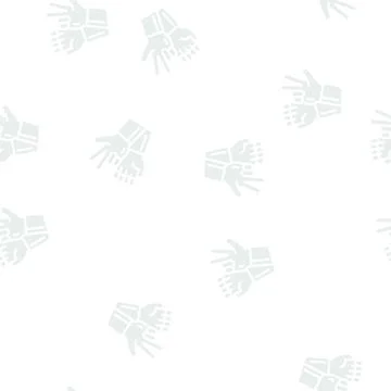 Underwater sign language glyph vector seamless pattern Stock Illustration