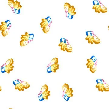 Underwater sign language isometric icon seamless pattern Stock Illustration