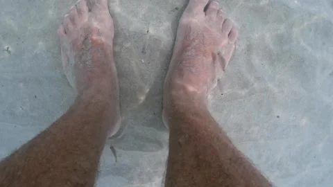 Underwater slow-motion of tiny fish eating human skin for pedicure Видео 279862972