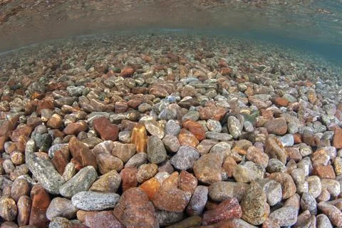 Underwater stone background Stock Photos
