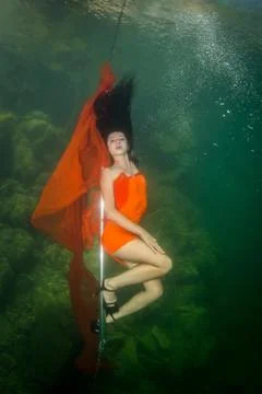 Underwater striptease Stock Photos