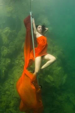Underwater striptease Stock Photos