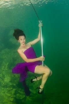 Underwater striptease Stock Photos