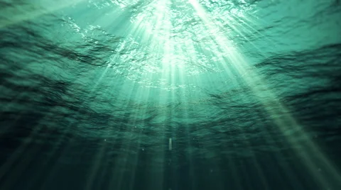 underwater sun rays