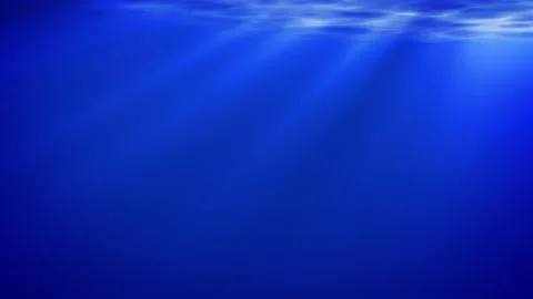 Underwater sunlight beams shining through the deep Stock Footage 201677486