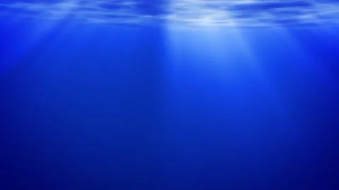 Underwater sunlight beams shining through the deep Stock Footage 201677633