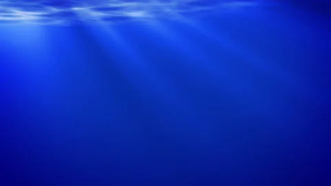 Underwater sunlight beams shining through the deep Stock Footage 201677819