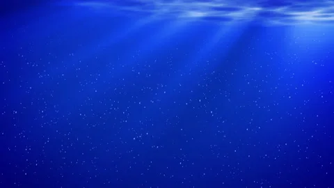 Underwater sunlight beams shining through the deep Stock Footage 201678280