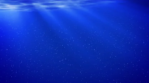 Underwater sunlight beams shining through the deep Stock Footage 201678553