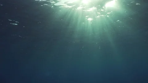 Underwater Surface Beautiful Light Sunset - Textures Stock Footage 114831298