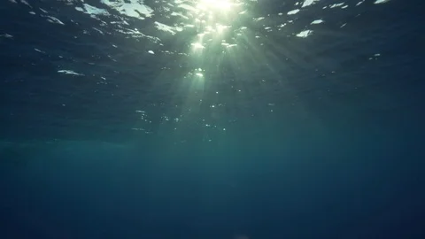 Underwater Surface Beautiful Light Sunset - Textures 4K Stock Footage 114831316