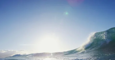 Underwater Surface With Rays of Light. Stock Footage 76260078