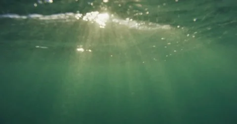 Underwater Surface With Rays of Light. Stock Footage 76261785